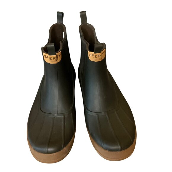 Sperry Mens Waterproof Rubber Chelsea Boots Brown Size 9M Durable outdoor rain - Picture 7 of 13